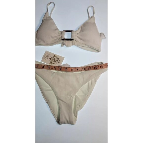 BECCA Womens White Bikini Top/Bottoms Set Swim Suit Small NEW - Picture 11 of 12
